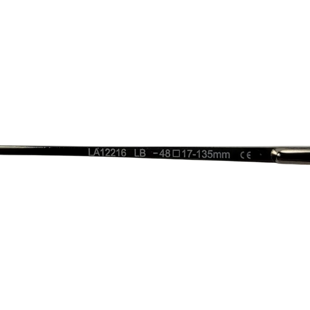 Lacoste Eyeglasses Frames Only LA 12216 LB Brown‎ 48-17-135 Slim Oval Wire Frame